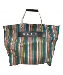 MARNI（マルニ）の古着「マーケットストライプトートバッグ」｜グリーン