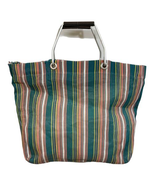 MARNI（マルニ）MARNI (マルニ) マーケットストライプトートバッグ グリーンの古着・服飾アイテム