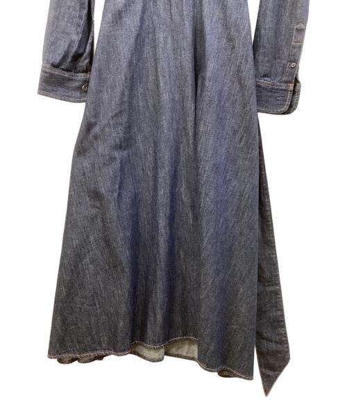 LAUREN RALPH LAUREN（ローレンラルフローレン）LAUREN RALPH LAUREN (ローレンラルフローレン) デニムカシュクールワンピース インディゴ サイズ:SIZE 2の古着・服飾アイテム