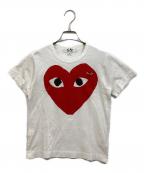 PLAY COMME des GARCONSプレイコムデギャルソン）の古着「ハートロゴTシャツ」｜ホワイト