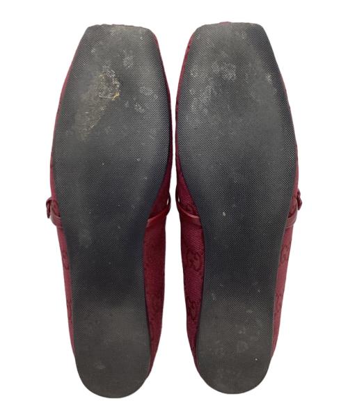 GUCCI（グッチ）GUCCI (グッチ) ホースビットフラットバレエシューズ ボルドー サイズ:35の古着・服飾アイテム