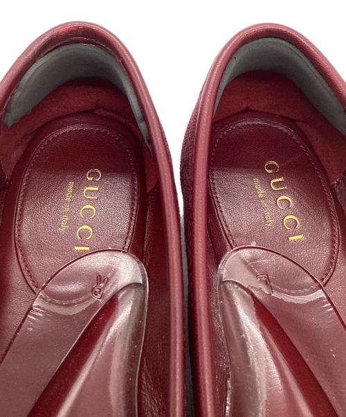 GUCCI（グッチ）GUCCI (グッチ) ホースビットフラットバレエシューズ ボルドー サイズ:35の古着・服飾アイテム