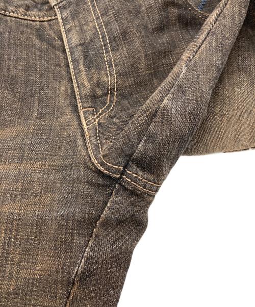 Obelisk（オベリスク）Obelisk (オベリスク) 花柄ブーツカットデニムパンツ ブラウン サイズ:28の古着・服飾アイテム