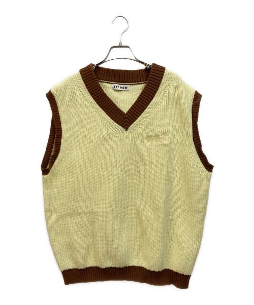 TTT MSW（ティー）TTT MSW (ティー) New Standard Knit Vest イエロー サイズ:SIZE Lの古着・服飾アイテム
