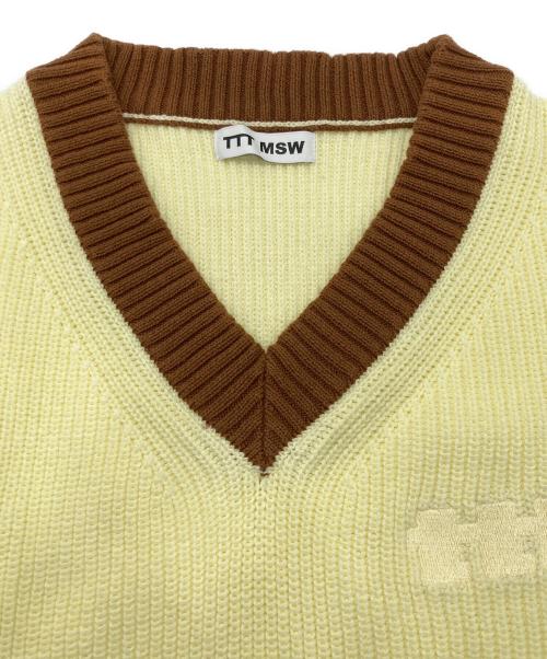 TTT MSW（ティー）TTT MSW (ティー) New Standard Knit Vest イエロー サイズ:SIZE Lの古着・服飾アイテム