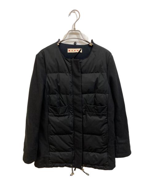 MARNI（マルニ）MARNI (マルニ) ウール切替ダウンコート ブラック サイズ:38の古着・服飾アイテム