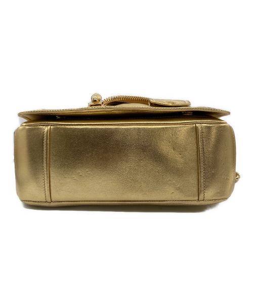 MOSCHINO（モスキーノ）MOSCHINO (モスキーノ) ライダースショルダーショルダーバッグ ゴールドの古着・服飾アイテム