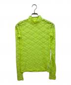 MAISON SPECIALメゾンスペシャル）の古着「レースタートルトップス」｜イエロー