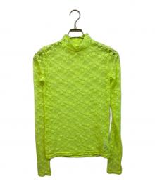 MAISON SPECIAL（メゾンスペシャル）の古着「レースタートルトップス」｜イエロー