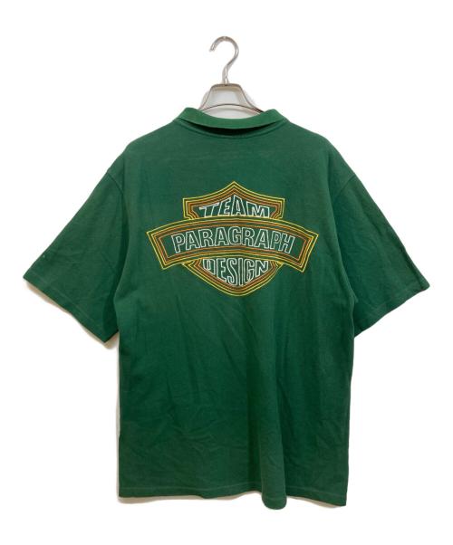 paragraph（パラグラフ）Paragraph (パラグラフ) オーバーサイズポロシャツ グリーン サイズ:Freeの古着・服飾アイテム