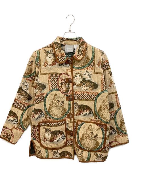 Blair（ブレア）BLAIR (ブレア) 古着ゴブランジャケット ブラウン サイズ:Mの古着・服飾アイテム