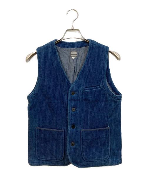 MOMOTARO JEANS（桃太郎ジーンズ）MOMOTARO JEANS (桃太郎ジーンズ) 刺し子ベスト ネイビー サイズ:36の古着・服飾アイテム