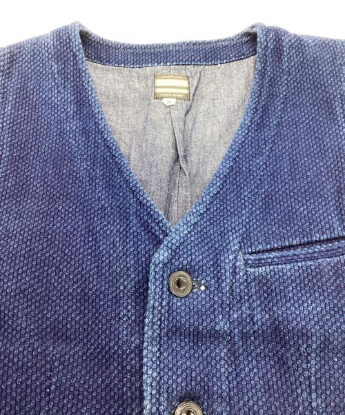 MOMOTARO JEANS（桃太郎ジーンズ）MOMOTARO JEANS (桃太郎ジーンズ) 刺し子ベスト ネイビー サイズ:36の古着・服飾アイテム