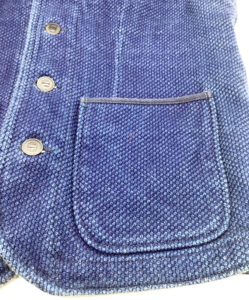 MOMOTARO JEANS（桃太郎ジーンズ）MOMOTARO JEANS (桃太郎ジーンズ) 刺し子ベスト ネイビー サイズ:36の古着・服飾アイテム