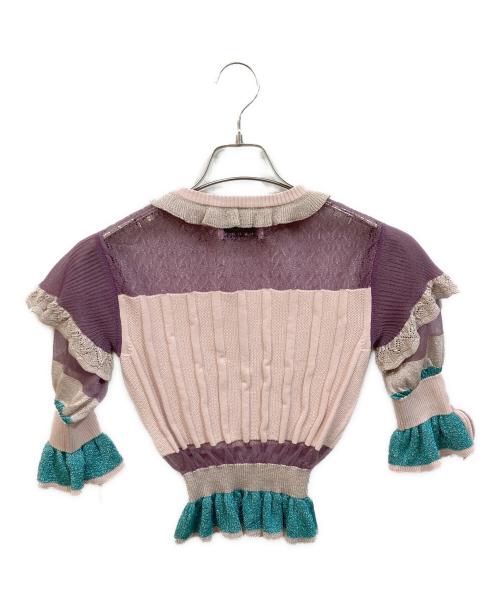 rurumu（ルルムウ）rurumu (ルルムウ) Jklp emb knit set up ピンク サイズ:サイズ表記なしの古着・服飾アイテム