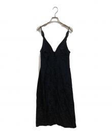 Mame Kurogouchi（マメクロゴウチ）の古着「Floral Jacquard Camisole Dress」｜ブラック