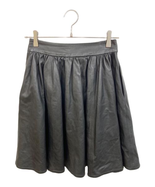 hazama（ハザマ）hazama (ハザマ) ラムレザーミニスカート ブラック サイズ:Sの古着・服飾アイテム