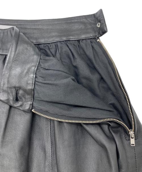 hazama（ハザマ）hazama (ハザマ) ラムレザーミニスカート ブラック サイズ:Sの古着・服飾アイテム