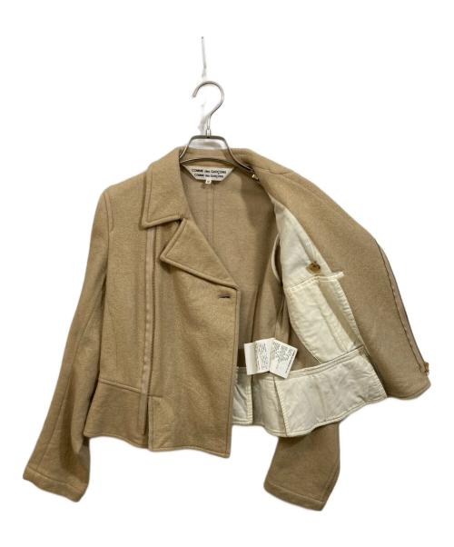 COMME des GARCONS COMME des GARCONS（コムデギャルソン コムデギャルソン）COMME des GARCONS COMME des GARCONS (コムデギャルソン コムデギャルソン) ウールライダースジャケット ベージュ サイズ:SSの古着・服飾アイテム
