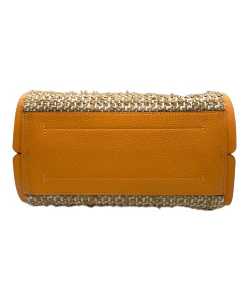 Kate Spade（ケイトスペード）Kate Spade (ケイトスペード) Knott Raffia Tweed Medium Crossbody Tote オレンジの古着・服飾アイテム