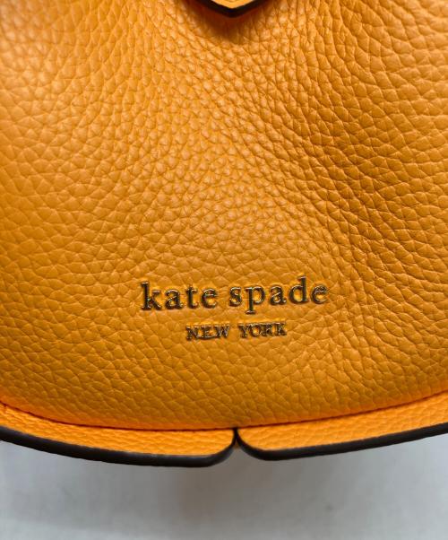 Kate Spade（ケイトスペード）Kate Spade (ケイトスペード) Knott Raffia Tweed Medium Crossbody Tote オレンジの古着・服飾アイテム