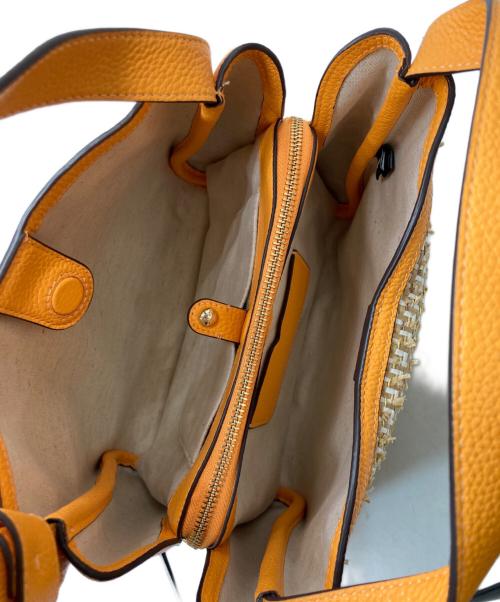 Kate Spade（ケイトスペード）Kate Spade (ケイトスペード) Knott Raffia Tweed Medium Crossbody Tote オレンジの古着・服飾アイテム