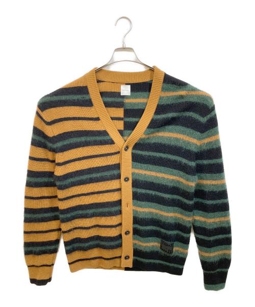 PAUL SMITH（ポールスミス）Paul Smith (ポールスミス) トライプニットカーディガン グリーン×ベージュ サイズ:XLの古着・服飾アイテム