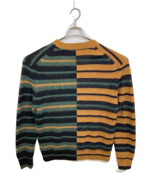 PAUL SMITH（ポールスミス）Paul Smith (ポールスミス) トライプニットカーディガン グリーン×ベージュ サイズ:XLの古着・服飾アイテム