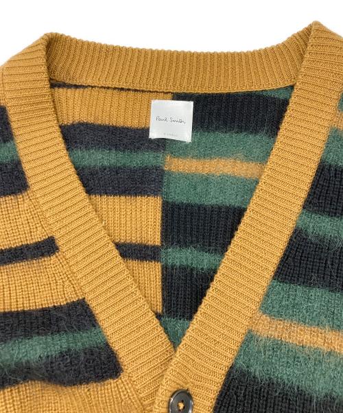 PAUL SMITH（ポールスミス）Paul Smith (ポールスミス) トライプニットカーディガン グリーン×ベージュ サイズ:XLの古着・服飾アイテム