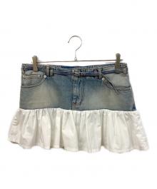 Gimaguas（ギマガス）の古着「Nena ラッフル デニムミニスカート」｜インディゴ