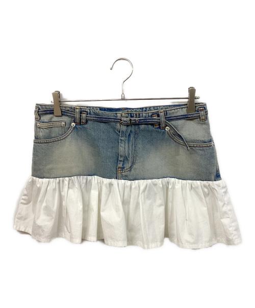 Gimaguas（ギマガス）Gimaguas (ギマガス) Nena ラッフル デニムミニスカート インディゴ サイズ:36の古着・服飾アイテム