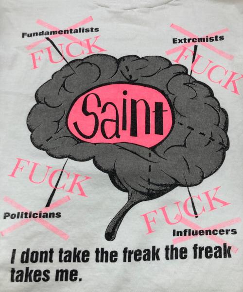 SAINT MICHAEL（セントマイケル）SAINT MICHAEL (セントマイケル) LS TEE BRAIN ホワイト サイズ:Sの古着・服飾アイテム