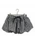 GANNI（ガニー）の古着「'Crinkled Check Mini Bubble' skirt」｜ホワイト×ブラック