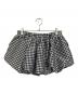 GANNI (ガニー) 'Crinkled Check Mini Bubble' skirt ホワイト×ブラック サイズ:実寸をご確認ください：20000円