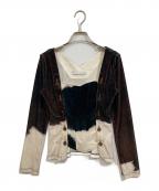 YOHEI OHNOヨウヘイオオノ）の古着「Stmacher Cowhide Velor Top」｜ブラウン