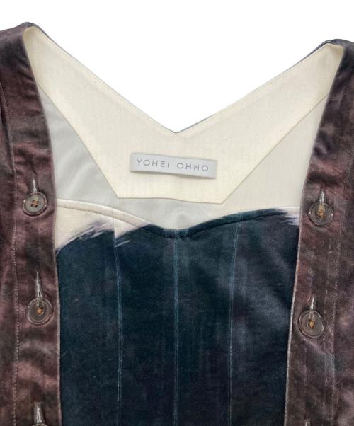 YOHEI OHNO（ヨウヘイオオノ）YOHEI OHNO (ヨウヘイオオノ) Stmacher Cowhide Velor Top ブラウン サイズ:SIZE 36の古着・服飾アイテム