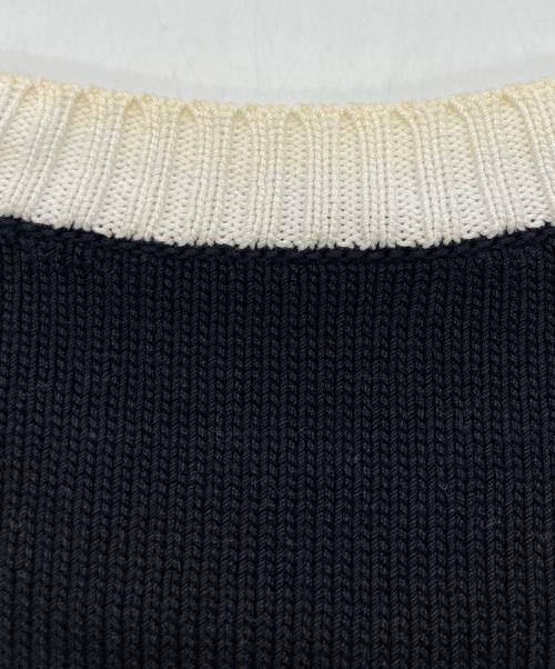PRADA（プラダ）PRADA (プラダ) ロゴ刺繍ニット ブラック サイズ:SIZE 38の古着・服飾アイテム