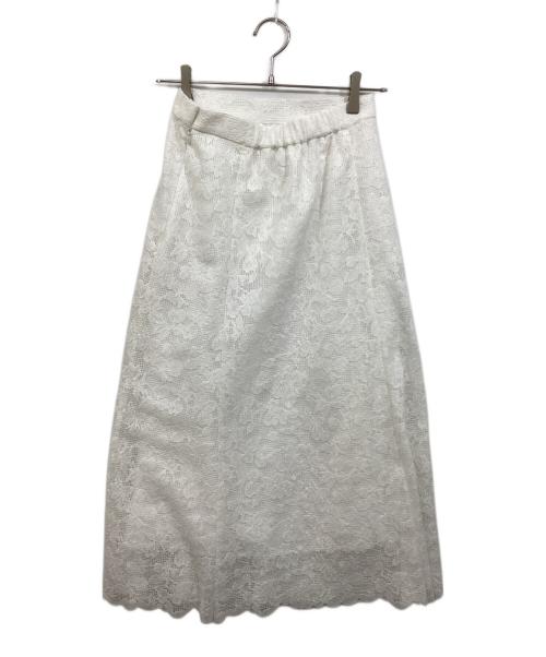 NOLLEY'S（ノーリーズ）NOLLEY'S (ノーリーズ) ウォッシャブルレースマーメイドスカート ホワイト サイズ:	SIZE 36の古着・服飾アイテム