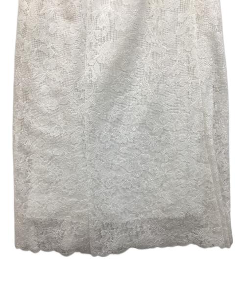 NOLLEY'S（ノーリーズ）NOLLEY'S (ノーリーズ) ウォッシャブルレースマーメイドスカート ホワイト サイズ:	SIZE 36の古着・服飾アイテム