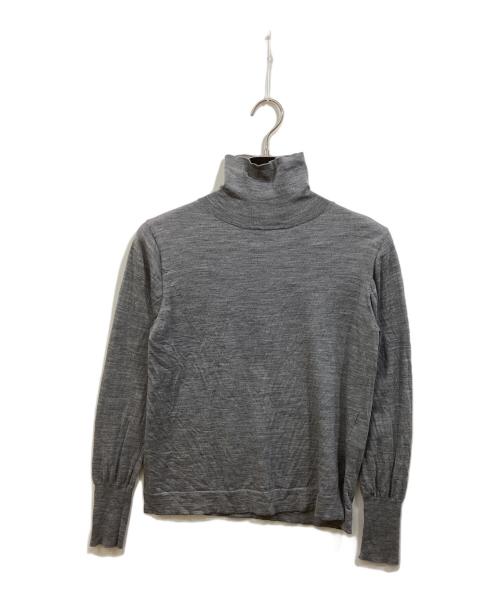 NOLLEY'S（ノーリーズ）NOLLEY'S (ノーリーズ) 18G天竺ハイネックプルオーバーニット グレー サイズ:SIZE 38の古着・服飾アイテム
