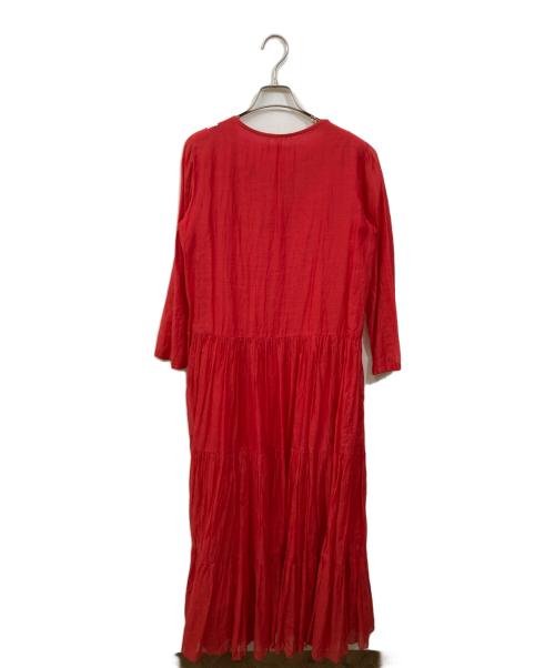 'S Max Mara（エスマックスマーラ）'S Max Mara (エスマックスマーラ) シルク混コットンワンピース レッド サイズ:SIZE 40の古着・服飾アイテム