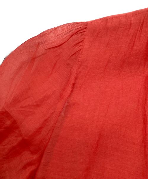 'S Max Mara（エスマックスマーラ）'S Max Mara (エスマックスマーラ) シルク混コットンワンピース レッド サイズ:SIZE 40の古着・服飾アイテム