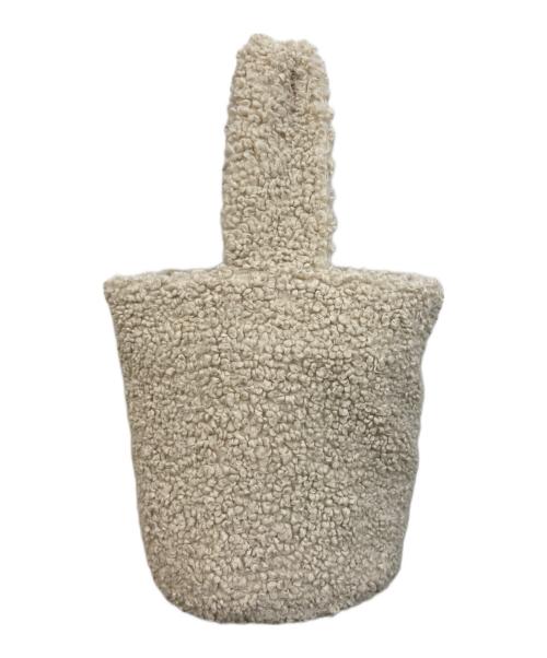 THREE DOTS（スリードッツ）THREE DOTS (スリードッツ) Fifi Poodle boa bucket bag アイボリーの古着・服飾アイテム