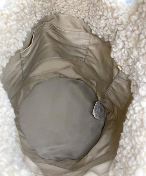 THREE DOTS（スリードッツ）THREE DOTS (スリードッツ) Fifi Poodle boa bucket bag アイボリーの古着・服飾アイテム