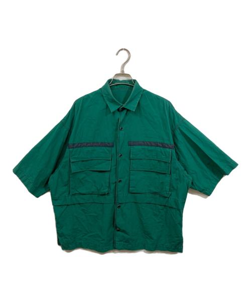 TOMORROW LAND（トゥモローランド）TOMORROW LAND (トゥモローランド) コットン ショートスリーブビッグシャツ グリーン サイズ:	SIZE XSの古着・服飾アイテム