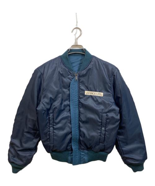 AVIREX（アヴィレックス）AVIREX (アヴィレックス) リフレクトステンシル MA-1 フライトジャケット ミリタリー ジャケット ネイビー サイズ:SIZE Mの古着・服飾アイテム