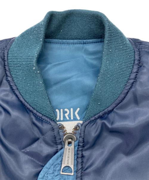 AVIREX（アヴィレックス）AVIREX (アヴィレックス) リフレクトステンシル MA-1 フライトジャケット ミリタリー ジャケット ネイビー サイズ:SIZE Mの古着・服飾アイテム