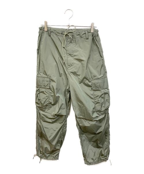 H BEAUTY&YOUTH（エイチ ビューティー&ユース）H BEAUTY&YOUTH (エイチ ビューティー&ユース) ナイロンカーゴパンツ 黄緑 サイズ:SIZE Sの古着・服飾アイテム