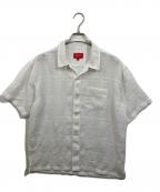 SUPREMEシュプリーム）の古着「Mesh Stripe S/S Shirt」｜ホワイト