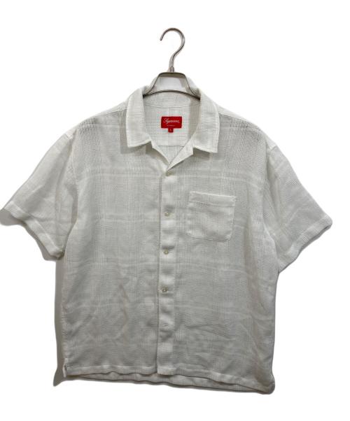 SUPREME（シュプリーム）SUPREME (シュプリーム) Mesh Stripe S/S Shirt ホワイト サイズ:SIZE Lの古着・服飾アイテム